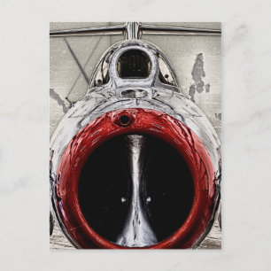 Nose of the plane postcard