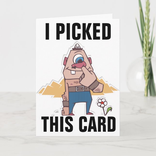 NOSE PICKER FUNNY BIRTHDAY CARDS (Front)