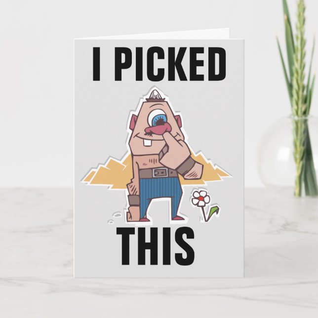 NOSE PICKER FUNNY BIRTHDAY CARDS (Front)