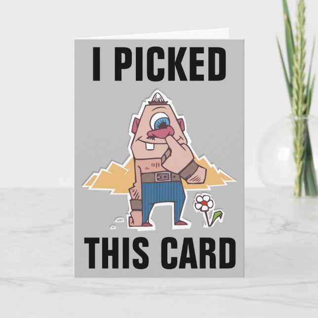 NOSE PICKER FUNNY BIRTHDAY CARDS (Front)