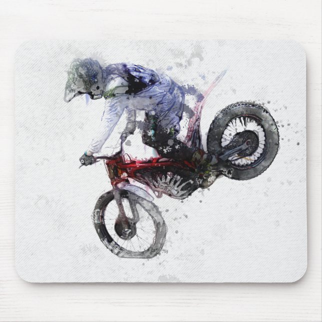 Nose Stand - Motocross Mouse Mat (Front)