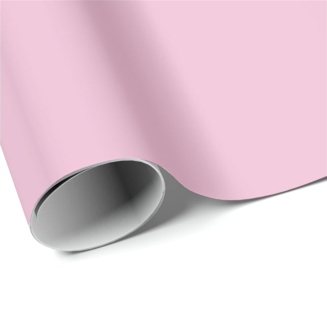 Nosegay Light Pink Solid Colour Print, Blush Wrapping Paper (Roll Corner)