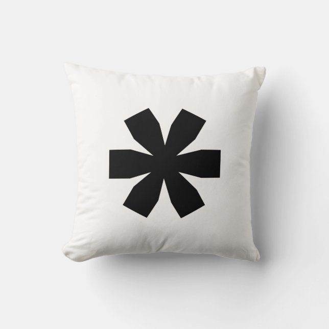 Nosetouch Press Asterisk Pillow White (Front)