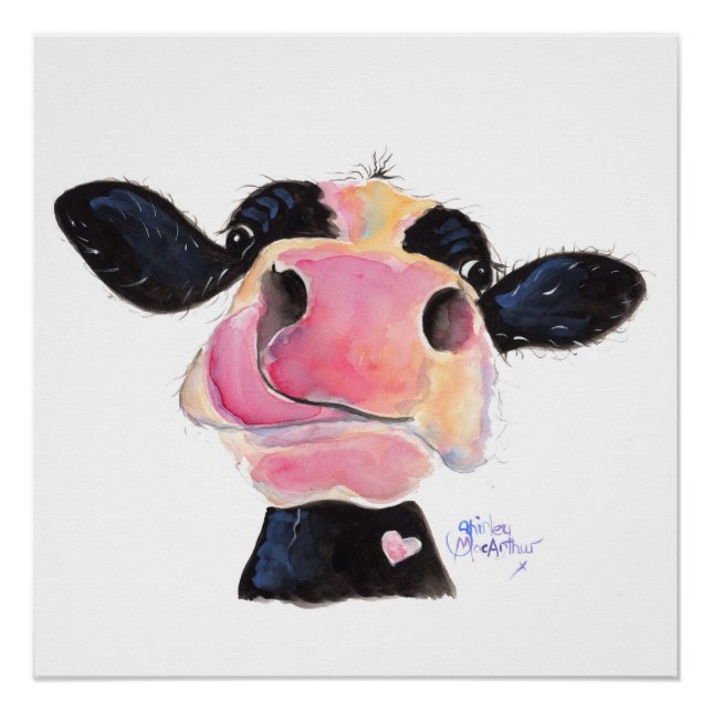 Nosey Cow 'Jammie Jessie' Poster Print (Front)