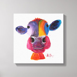 Nosey Cow 'LouLou' by Shirley MacArthur Canvas Print