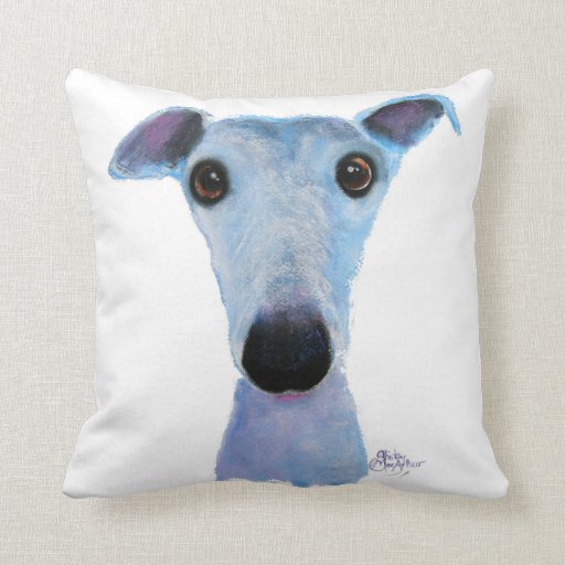 Image of Nosey Dog ' Bluebell ' Soft Throw Pillow Cushion