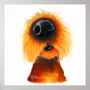 Nosey Dog ' SMELLS LiKe SuNSHiNe ' by Shirley Mac Poster