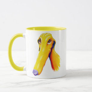 Nosey Greyhound Mug
