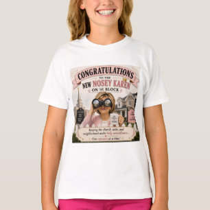 Nosey Karen at Church Funny Church Lady Gossip Hum T-Shirt
