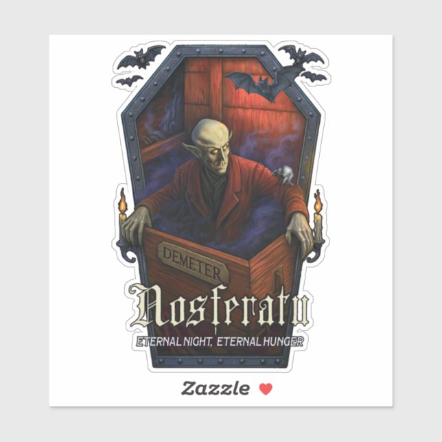 Nosferatu Coffin Edition Die-Cut Sticker – Gothic (Sheet)