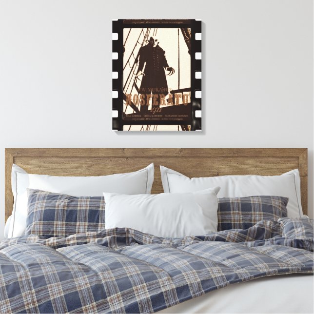 Nosferatu Filmstrip Canvas Print (Insitu(Bedroom))