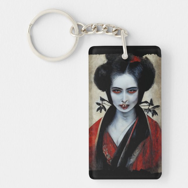 Nosferatu Geisha | Portrait Of A Vampire Key Ring (Front)