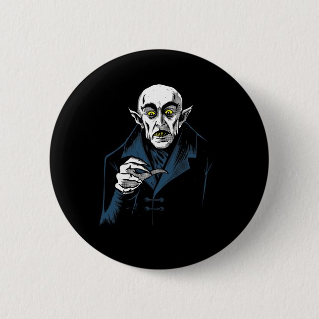 Nosferatu Halloween Vampire  Horror Dracula  6 Cm Round Badge (Front)