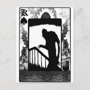 Nosferatu-shadow on the stairs postcard