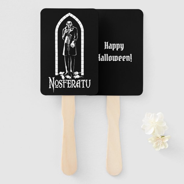 Nosferatu Vampire Customisable Hand Fan (Front and Back)