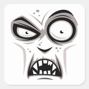Nosferatu Vampire Face Square Sticker