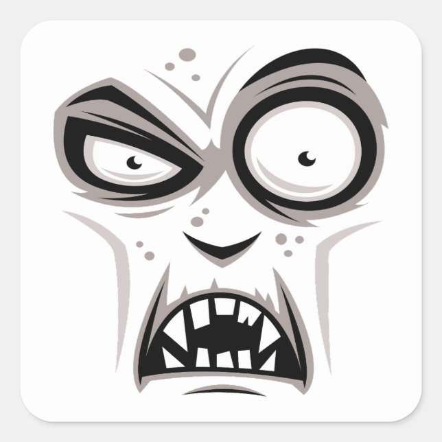 Nosferatu Vampire Face Square Sticker (Front)