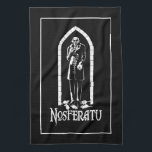 Nosferatu Vampire Tea Towel<br><div class="desc">A drawing of Max Schreck as the iconic vampire,  Count Orlok,  from the 1922 classic silent film Nosferatu. Perfect for fans of classic horror!</div>
