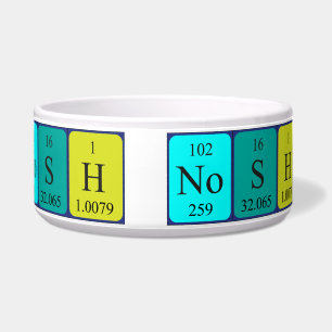 Nosh periodic table name pet bowl 3A