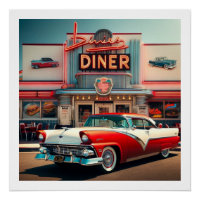 Nostalgia Chevy and Diner