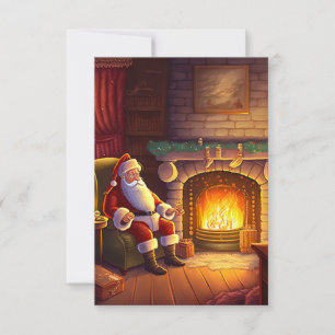Nostalgia Christmas card with Santa Claus