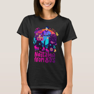Nostalgia From 80's Cool 80's Outfit Illustration  T-Shirt