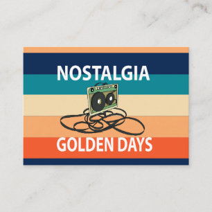 Nostalgia Golden Days Cassette Tape  Business Card