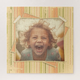 Nostalgia. Grunge Photo Effect Template Vintage Jigsaw Puzzle