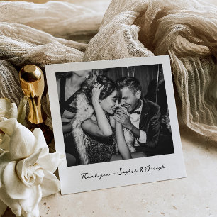 Nostalgia Instant Photo Look Wedding Thank You Card