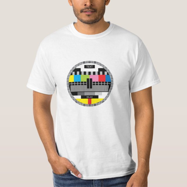 Nostalgia Retro TV Monoscopes No Signal Sign T-Shirt (Front)