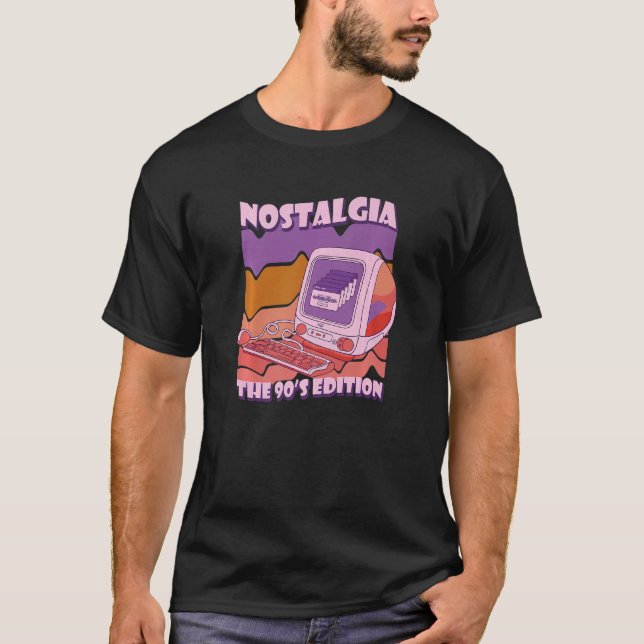 Nostalgia The 90s Edition Computer Retro 90's Vapo T-Shirt (Front)