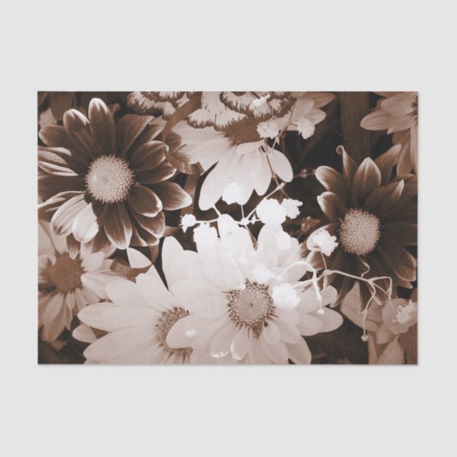 nostalgia western country wildflower summer daisy tissue paper (Front)