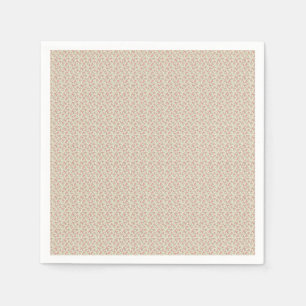 Nostalgic 1940s Dusty Rose & Sage Utility Floral Napkin