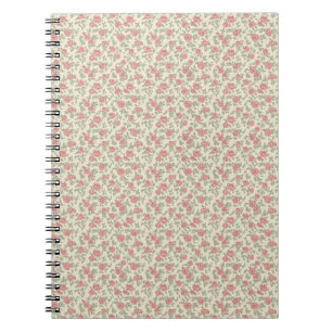 Nostalgic 1940s Dusty Rose & Sage Utility Floral Notebook