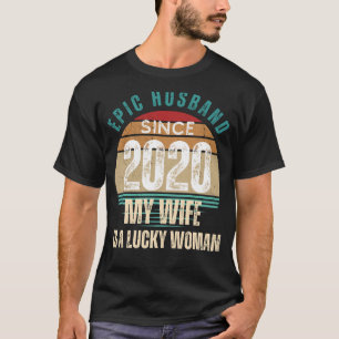 Nostalgic 20 Epic Hubby Tee: Lucky Wifes Joy, Mens T-Shirt