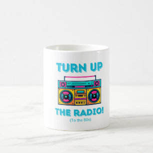 nostalgic 80's inspired boombox mug