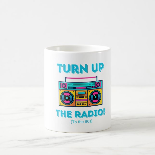 nostalgic 80's inspired boombox mug (Center)