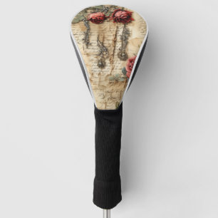 Nostalgic Antique Floral Love Letter Golf Head Cover