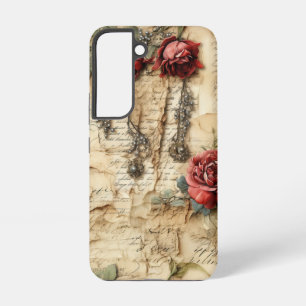 Nostalgic Antique Floral Love Letter Samsung Galaxy Case