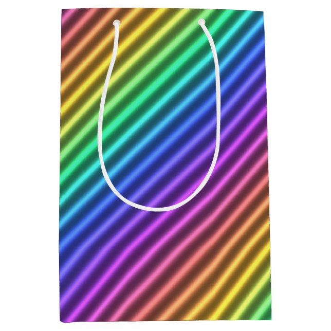nostalgic arcade stripe :  medium gift bag (Front)