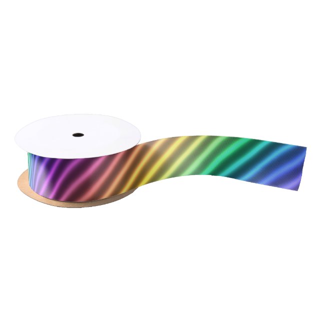 nostalgic arcade stripe :  satin ribbon (Spool)