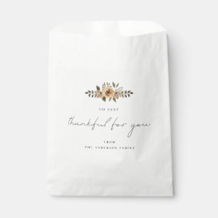 Nostalgic Autumn Floral Thanksgiving Gift Favour Bags