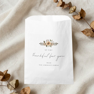 Nostalgic Autumn Floral Thanksgiving Gift Favour Bags