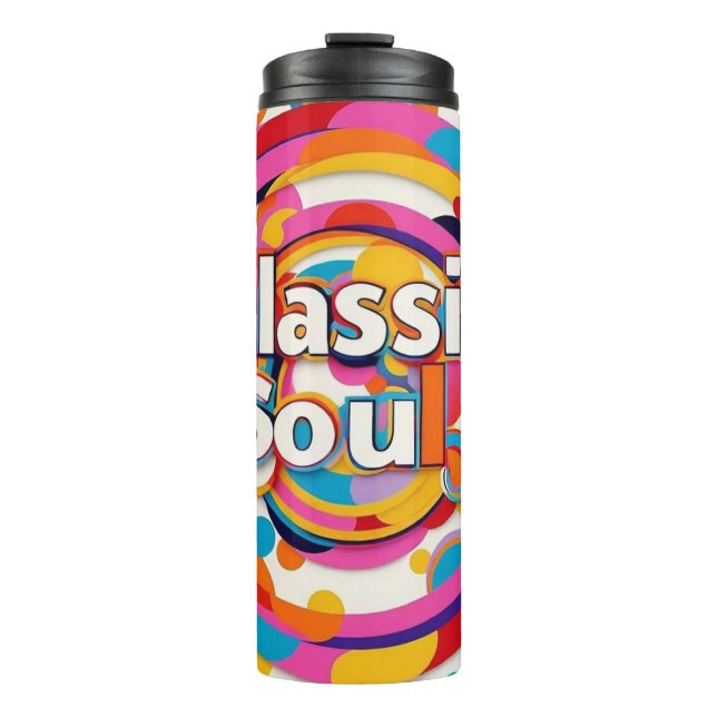"Nostalgic Beats" Thermal Tumbler (Front)