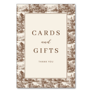 Nostalgic Beige Vintage Landscape Engravings Table Number