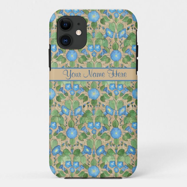 Nostalgic Blue Morning Glory iPhone 5/5s Case (Back)