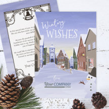 Nostalgic Business Logo Light Blue Christmas