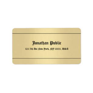 Nostalgic Calligraphed Gold Look Template Classic Label