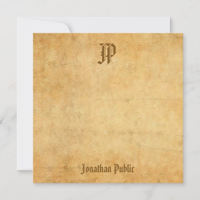 Nostalgic Calligraphed Monogram Vintage Template (Front)