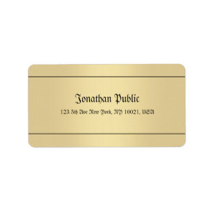Nostalgic Calligraphy Gold Look Template Elegant Label